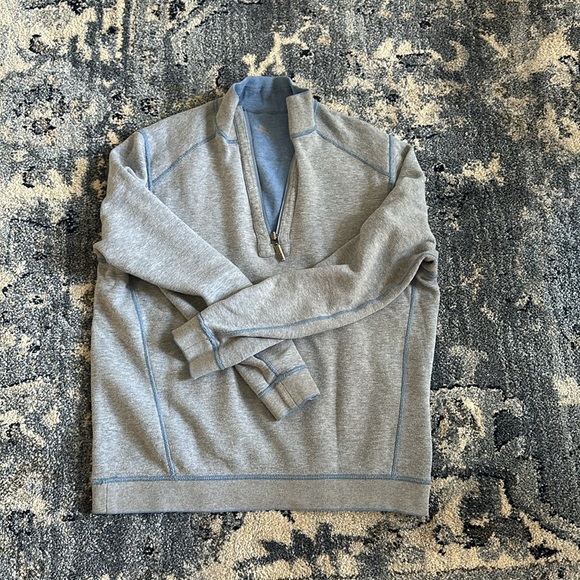 Tommy Bahama Flipsides Reversible Quarterzip - Picture 6 of 8